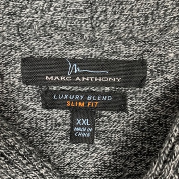 Marc Anthony Gray Marled Slim Fit Sweater - Picture 6 of 8